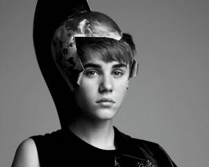 justin bieber, person,  singer,  look,  black and white wallpaper thumb